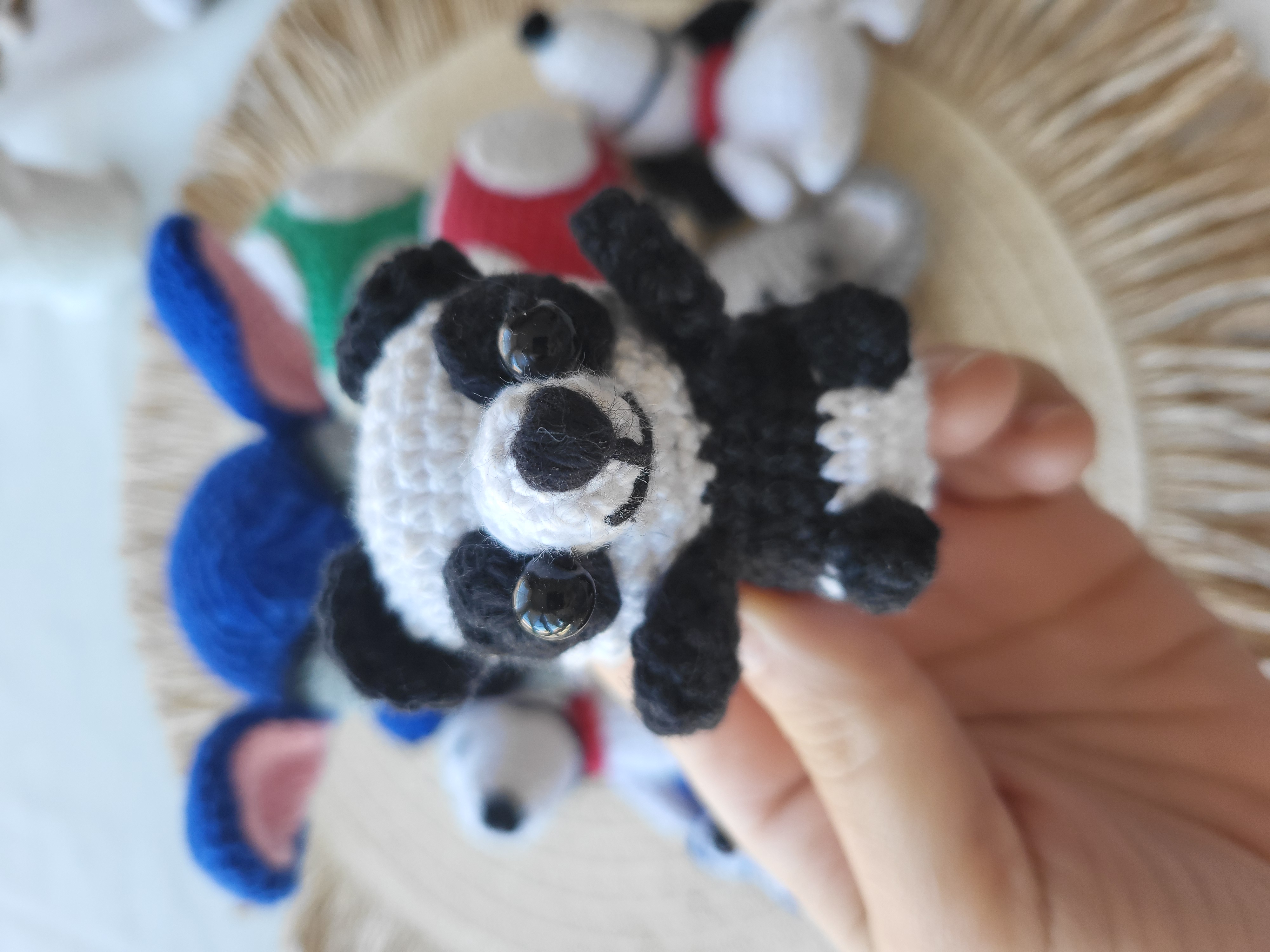 Panda llavero amigurumi