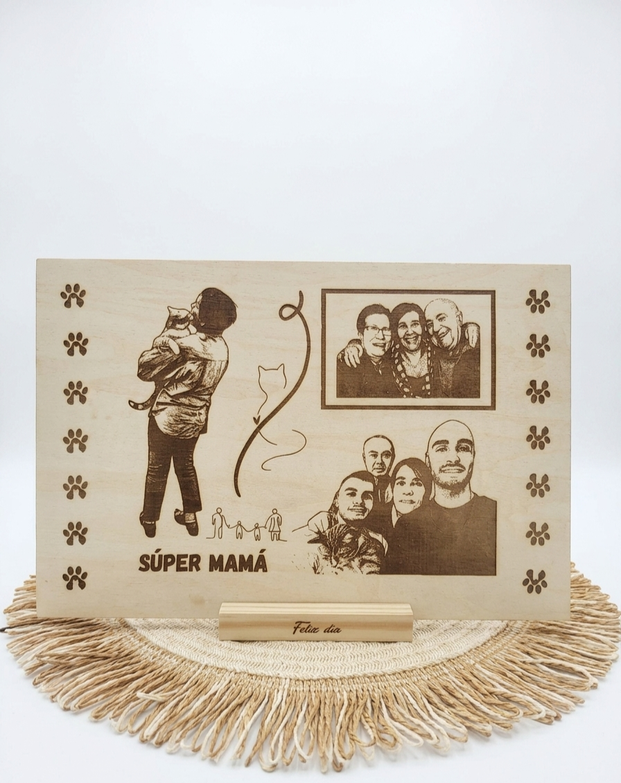 Retrato A4 en madera
